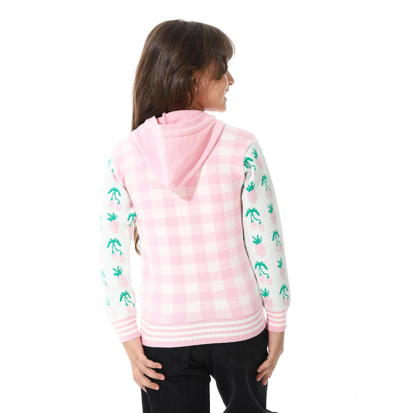 Girls_Checker_Knitted__Sweater_-_Pink_&_White