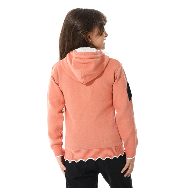 Hoodied_Zipped_Girls__Sweater_-_Lemon
