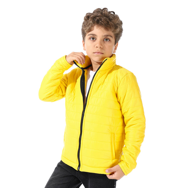 Boy's_Waterproof_Padded_Jacket_With_Fur_-_Yellow