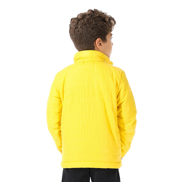 Boy's_Waterproof_Padded_Jacket_With_Fur_-_Yellow
