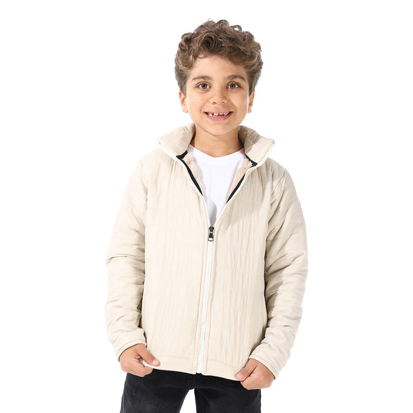 Boy's_Waterproof_Padded_Jacket_With_Fur_-_Light_Beige