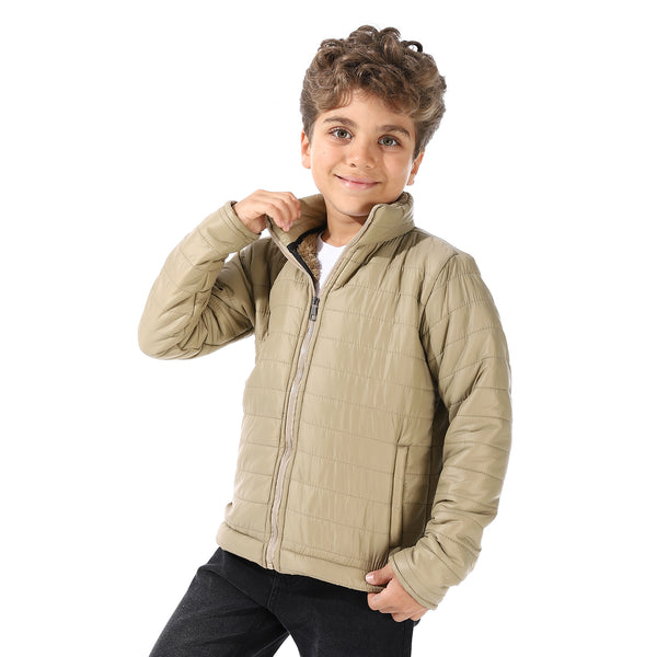 Boy's_Waterproof_Padded_Jacket_With_Fur_-_Dark_Beige