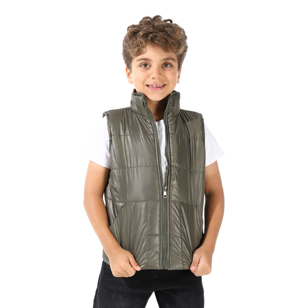Turtle_Neck_Bomber_Vest_For_Boys_-_Olive
