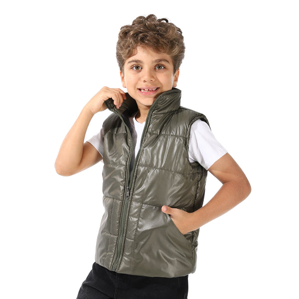 Turtle_Neck_Bomber_Vest_For_Boys_-_Olive