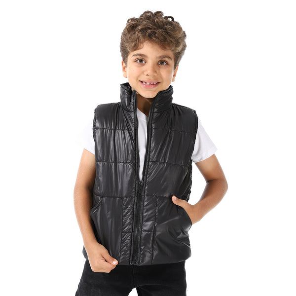 Turtle_Neck_Bomber_Vest_For_Boys_-_Black