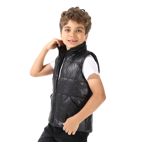 Turtle_Neck_Bomber_Vest_For_Boys_-_Black