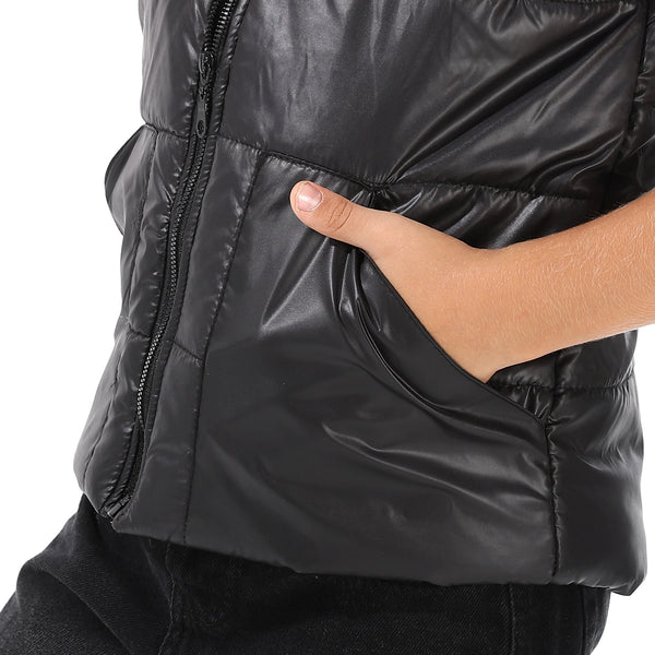 Turtle_Neck_Bomber_Vest_For_Boys_-_Black