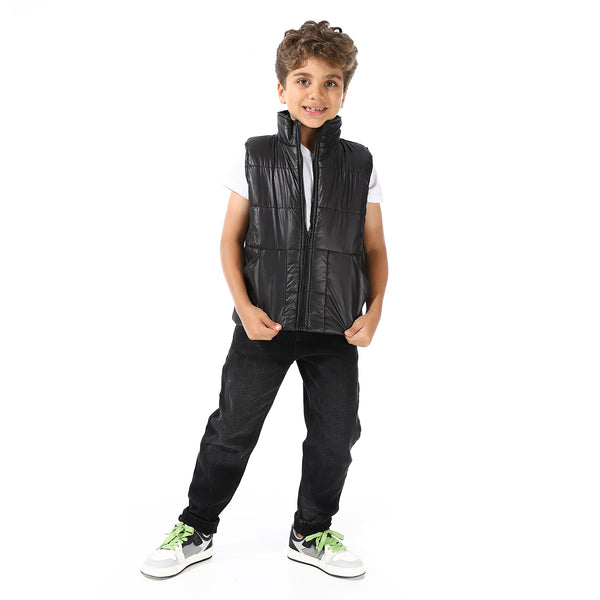 Turtle_Neck_Bomber_Vest_For_Boys_-_Black