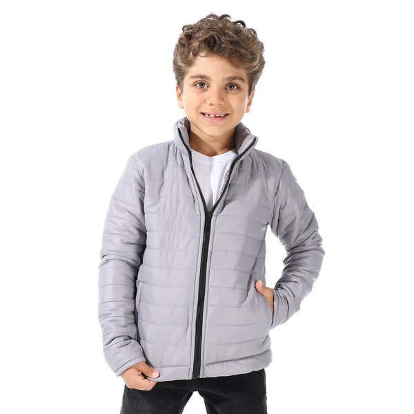 Boy's_Waterproof_Padded_Jacket_With_Fur_-_Silver