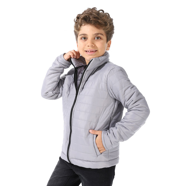 Boy's_Waterproof_Padded_Jacket_With_Fur_-_Silver