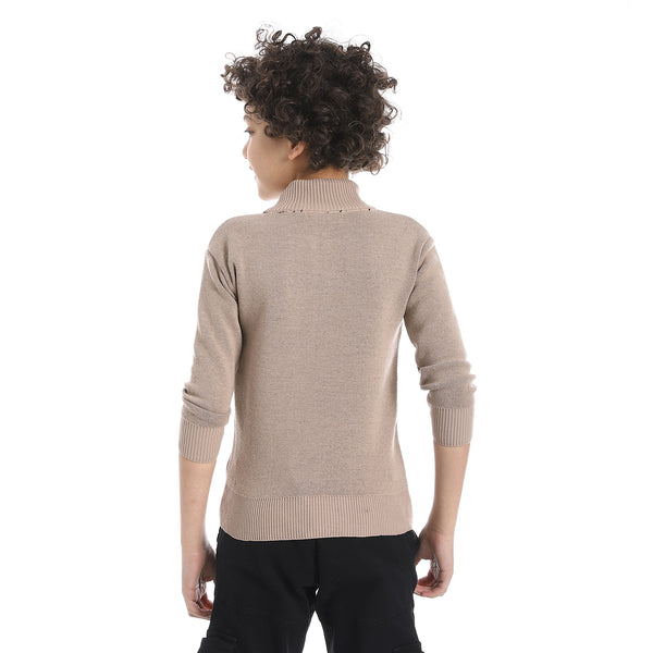 Zip_Through_Neck_Boys_Sweater_-_Buff_Beige_&_Black