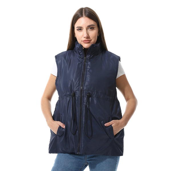 Chic_Sleevess_Zipped_Vest_Navy