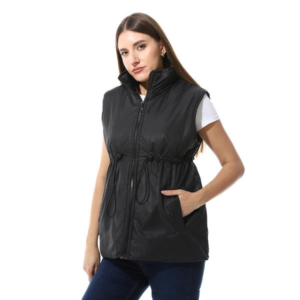 Chic_Sleevess_Zipped_Vest_Black