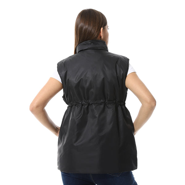 Chic_Sleevess_Zipped_Vest_Black