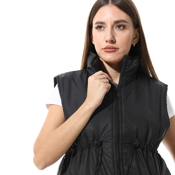 Chic_Sleevess_Zipped_Vest_Black