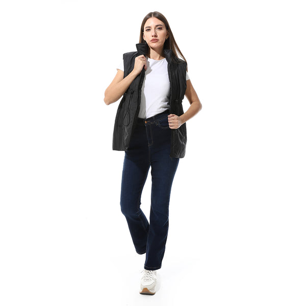 Chic_Sleevess_Zipped_Vest_Black