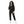 Black-Elastic-Waist-Hooded-Fleeced-Tracksuit