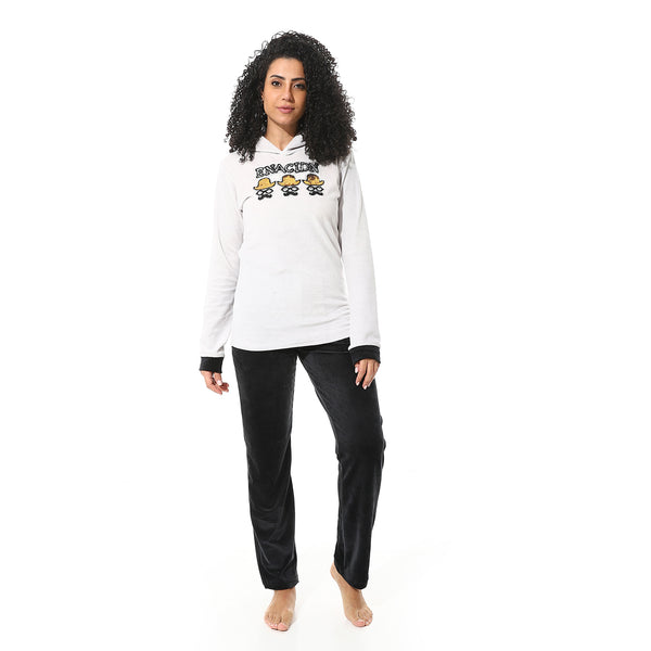Dark-Grey-stitched-hooded-pajama-set
