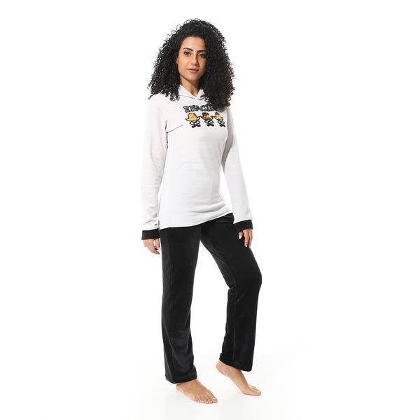 Dark-Grey-stitched-hooded-pajama-set
