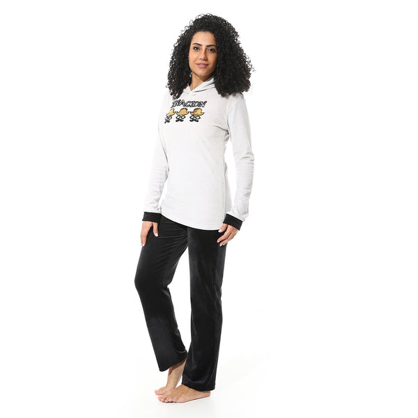 Dark-Grey-stitched-hooded-pajama-set