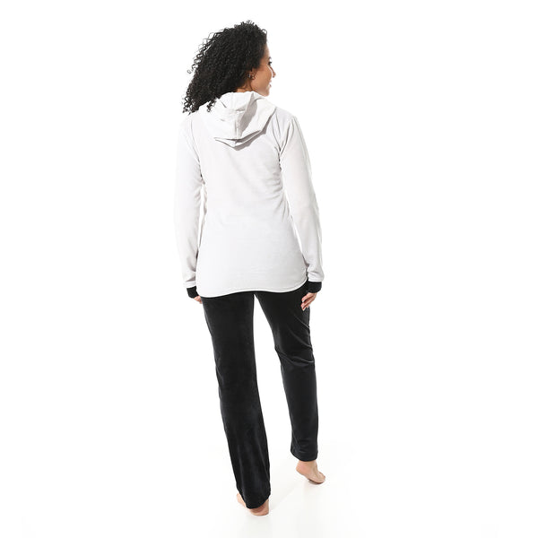Dark-Grey-stitched-hooded-pajama-set