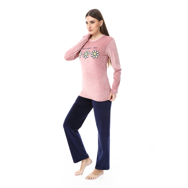 Stitched_Pajama_Set_-_Dusty_Rose_&_Navy_Blue