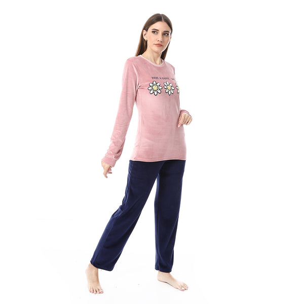 Stitched_Pajama_Set_-_Dusty_Rose_&_Navy_Blue