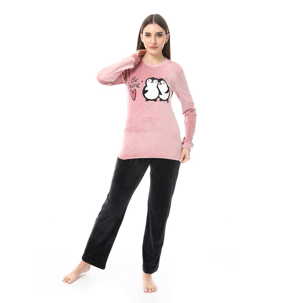 Stitched_Pajama_Set_-_Dusty_Rose_&_Black