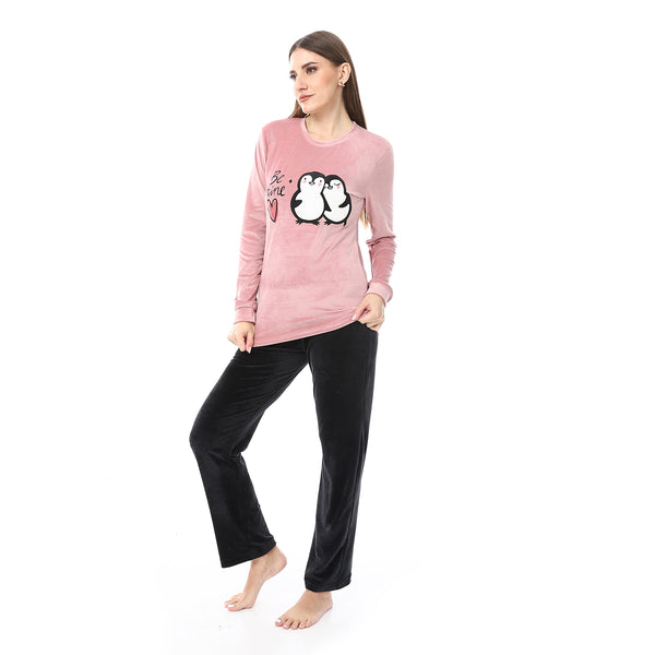 Stitched_Pajama_Set_-_Dusty_Rose_&_Black