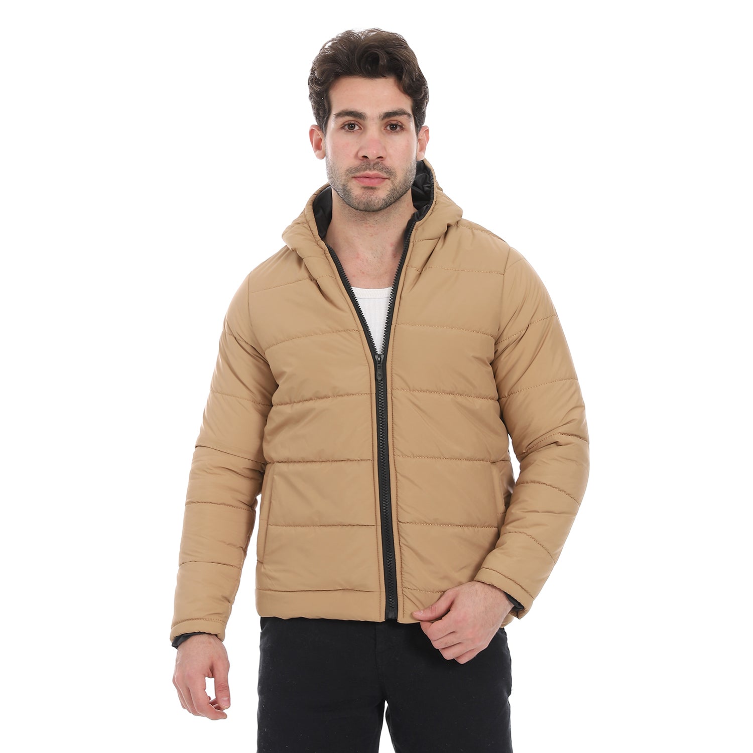 Plain_Zipped_Hooded_Jacket_-_Camel