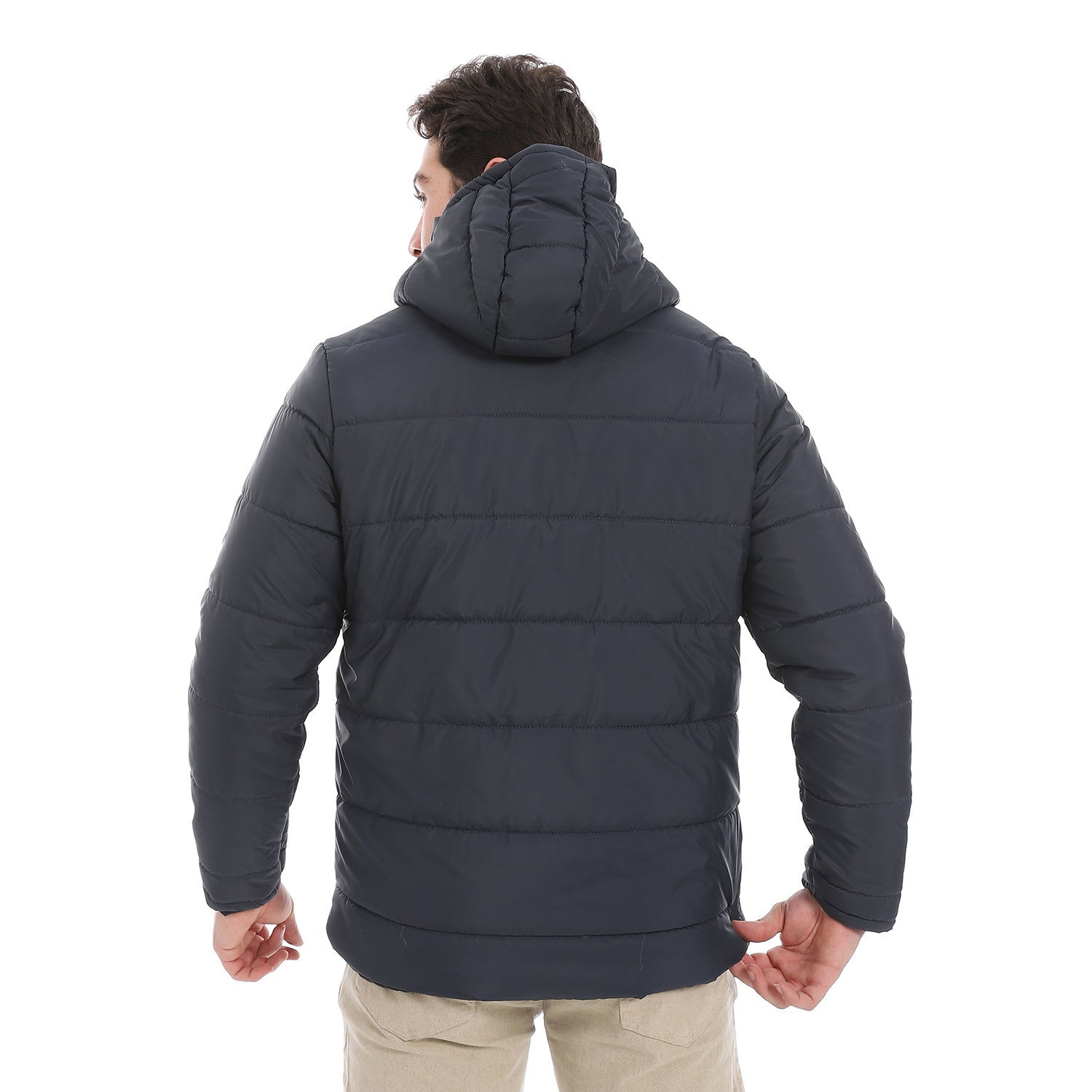 Plain_Zipped_Hooded_Jacket_-_Navy Blue