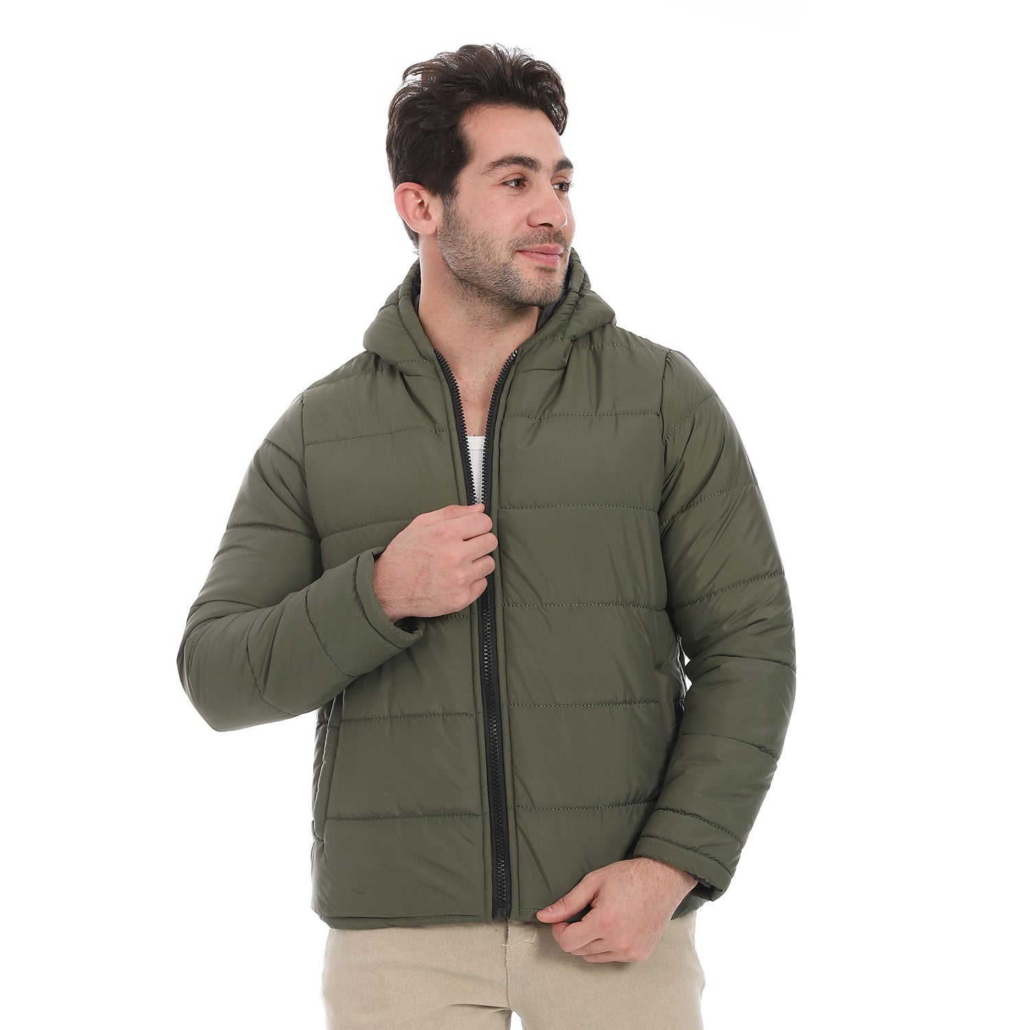 Plain_Zipped_Hooded_Jacket_-_Olive