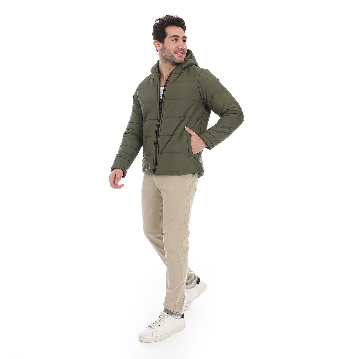 Plain_Zipped_Hooded_Jacket_-_Olive