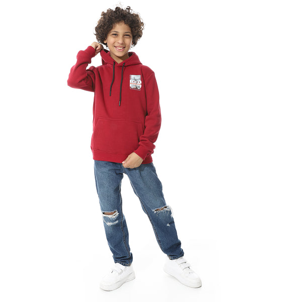 Boys_Printed_Dark_Red_Long_Sleeves_Hoodie
