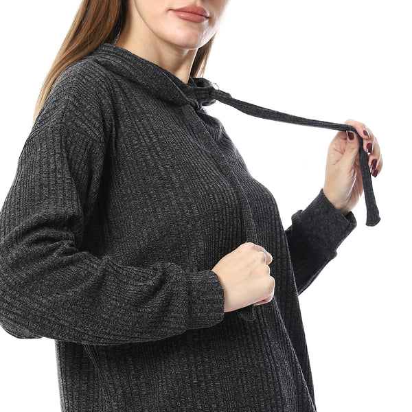 Charcoal_Slip_On_Hooded_Ripped_Pants_Set
