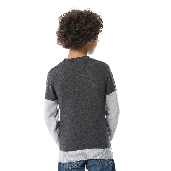 Crew_Neck_Slip_On_Boys_Pullover_-_Grey,_Beige_&_Black