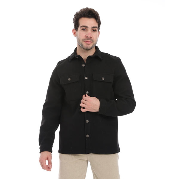 Classic_Wool_Shirt_With_Dual_Front_Pockets_-_Black