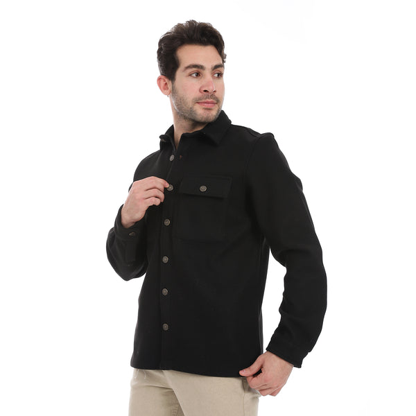 Classic_Wool_Shirt_With_Dual_Front_Pockets_-_Black