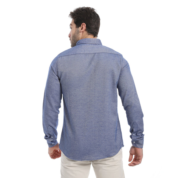 Classic_Heather_Cotton_Long_Sleeve_Shirt_–_Blue