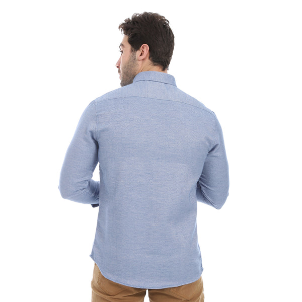 Heather_Stone_Blue_Olive_Button-Up_Cotton_Shirt