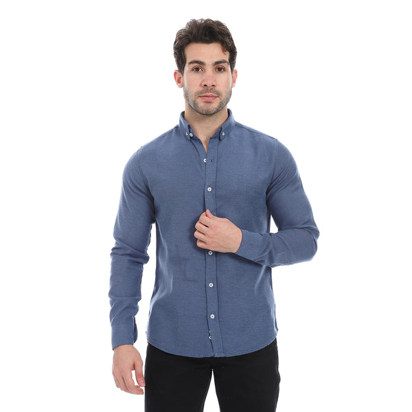 Heather_Indigo_Button-Up_Cotton_Shirt