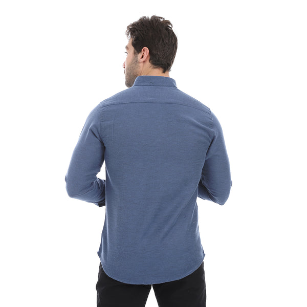 Heather_Indigo_Button-Up_Cotton_Shirt