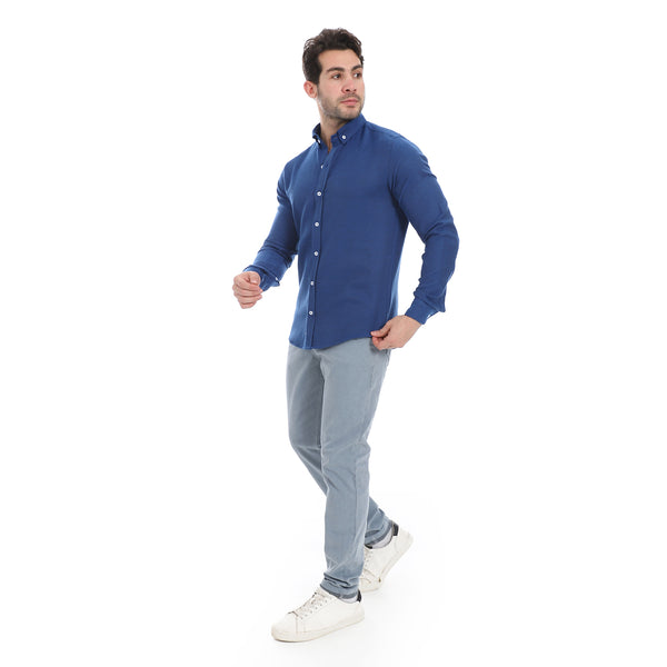 Royal_Blue_Button-Up_Cotton_Shirt
