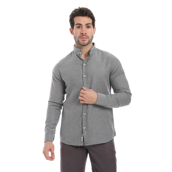 Classic_Heather_Cotton_Long_Sleeve_Shirt_–_Iron_Grey
