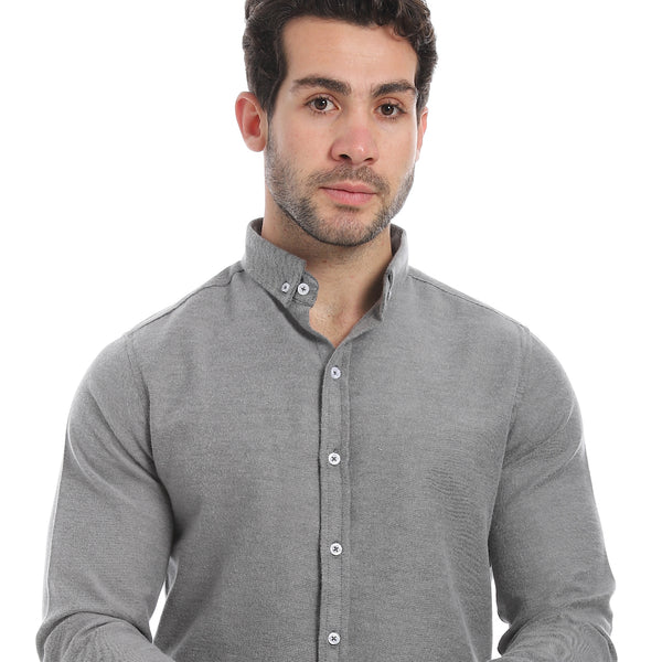 Classic_Heather_Cotton_Long_Sleeve_Shirt_–_Iron_Grey