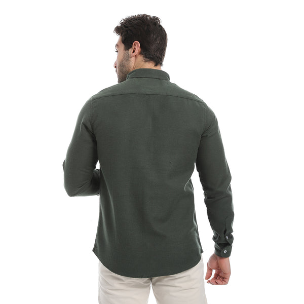 Classic_Heather_Cotton_Long_Sleeve_Shirt_–_Emerald_Green