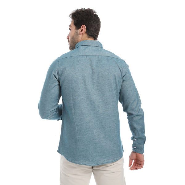 Classic_Heather_Greenish_Blue_Long_Sleeves_Shirt