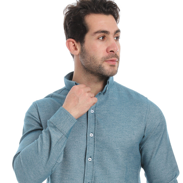 Classic_Heather_Greenish_Blue_Long_Sleeves_Shirt