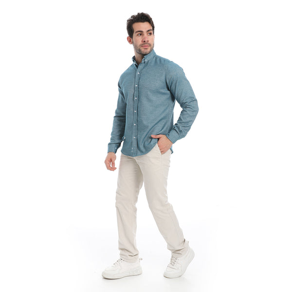 Classic_Heather_Greenish_Blue_Long_Sleeves_Shirt