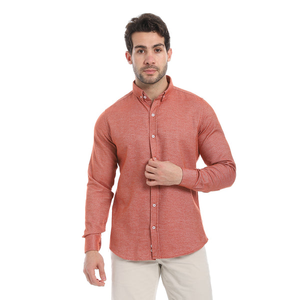 Classic_Heather_Dark_Orange_Long_Sleeves_Shirt